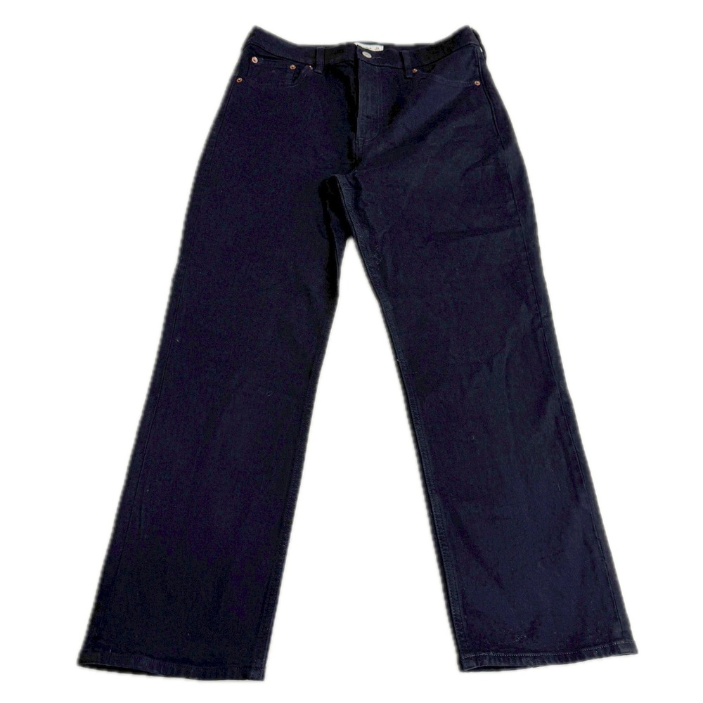 Abercrombie & Fitch Jeans Womens 29 Black Ultra High Rise Ankle Straight Denim - Picture 2 of 9